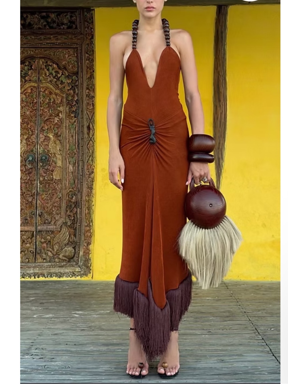 Anko: Figurine Halter Dress- Livia's Edit